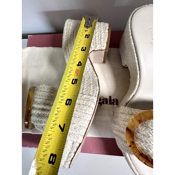 $458 Cult Gaia Sandals Slide Cleia Platform Off White Sz 36.5 Chunky heel Buckle - Picture 4 of 10